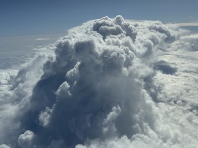Cloud mountain from above